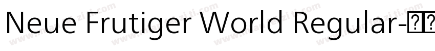Neue Frutiger World Regular字体转换